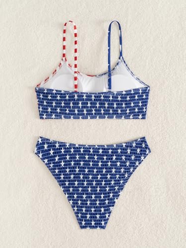 Image of Fanuerg Women's Ribbed Bikini Sets Scoop Neck Cheeky Swimsuit Textured Two Piece Bathing Suit