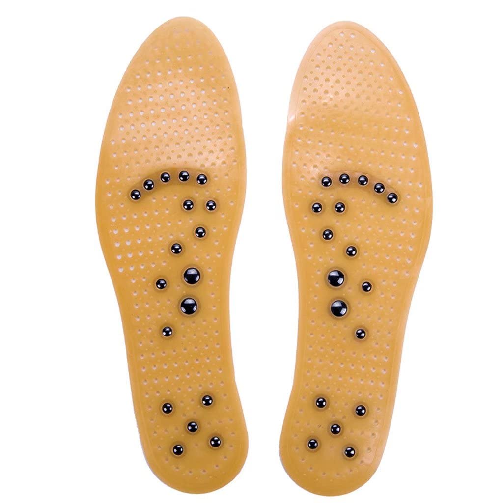 Solette per Scarpe, Soletta massaggiante for Terapia Plantare, Soletta Magnetica, Cuscino for, Solette for Scarpe Dimagranti(Brown,1 Pair)
