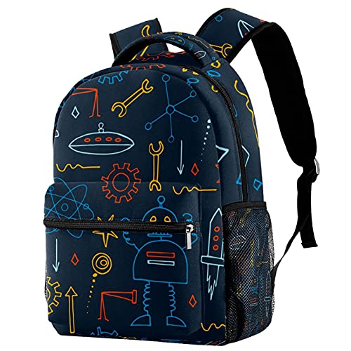 Sac à dos d'école enfant motif espace léger et durable pour garçon et fille