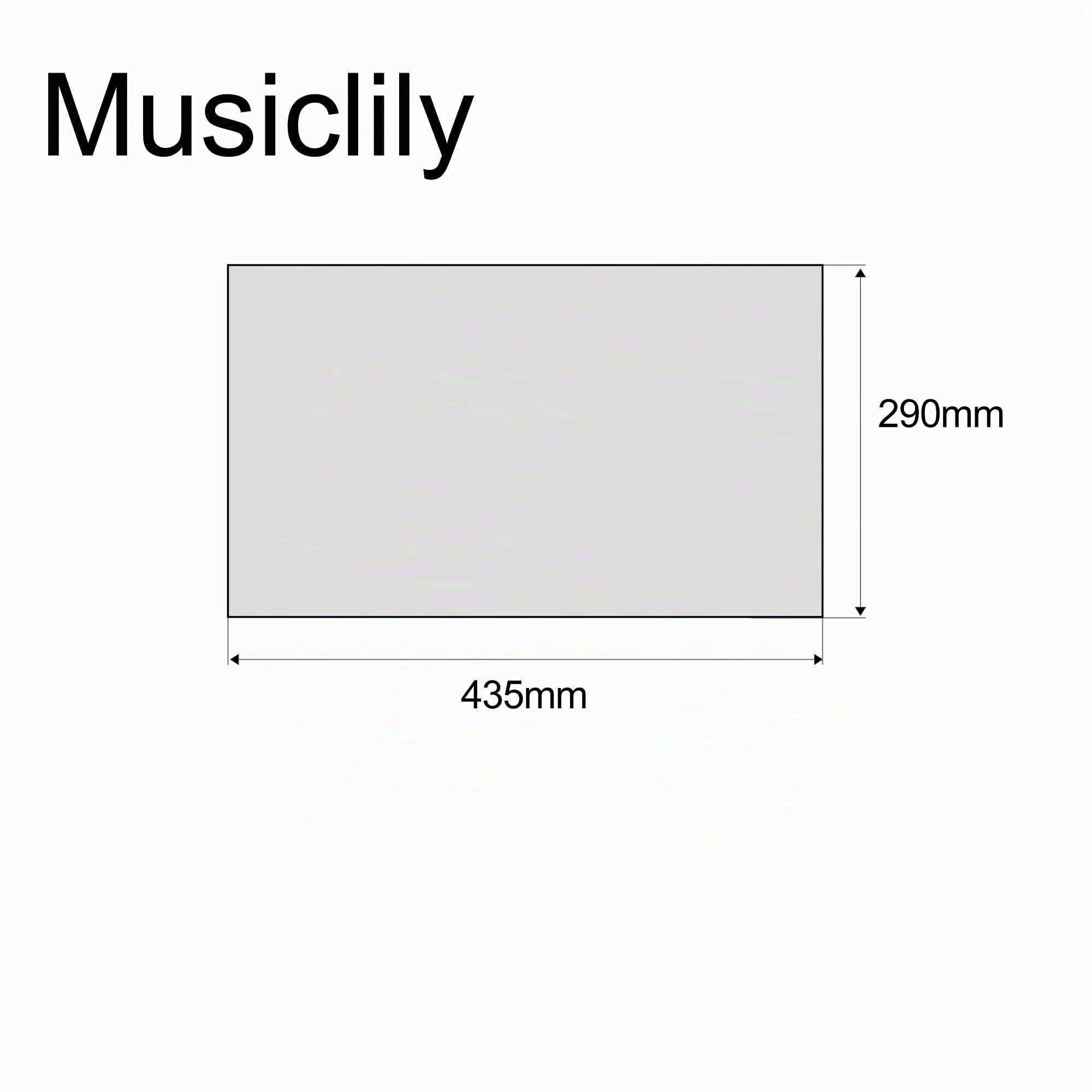 Musiclily 435x290mm Schlagbrett Rohling Material Pickguard Blank für Strat Tele E-Gitarre und Bass, 4-lagig White Pearl