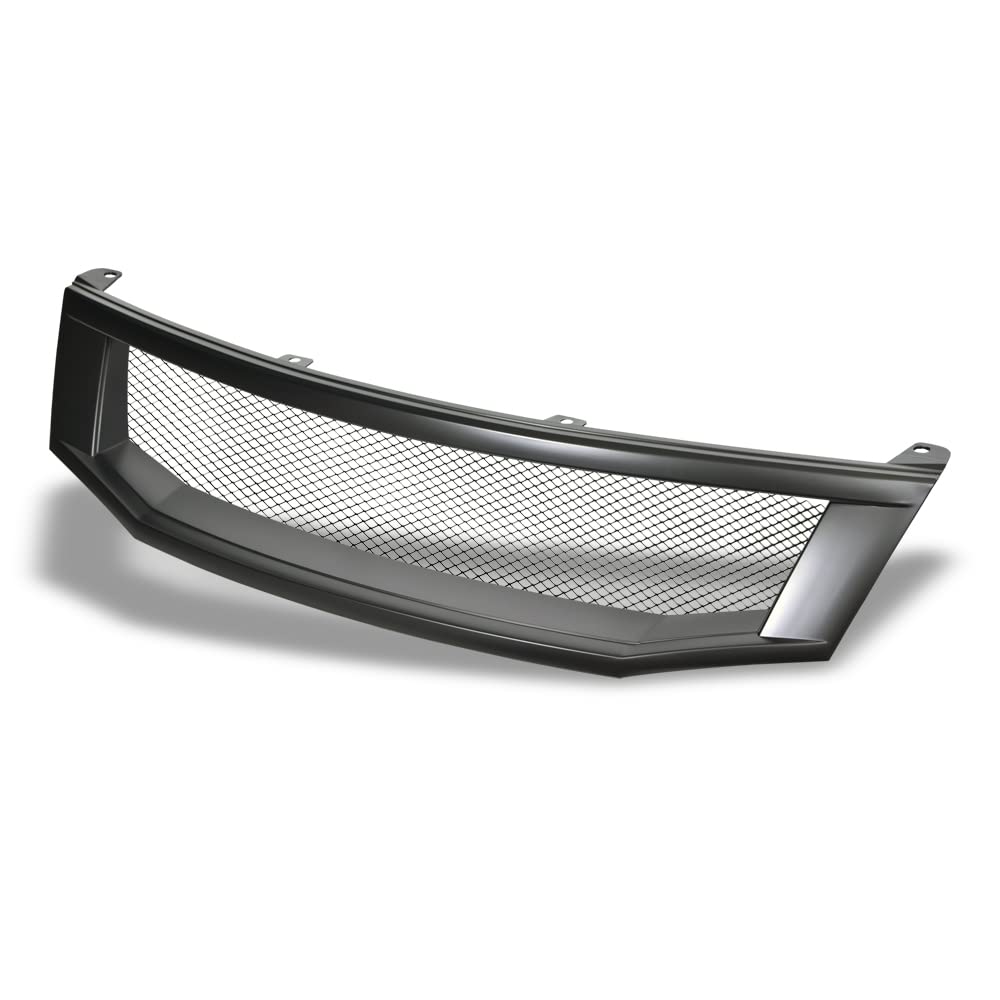 TLAPS 7422445922953 Compatible With 2008-2010 Honda Accord 4 Door Sedan Matte Black T-R Aluminum Mesh Front Bumper Grill Grille