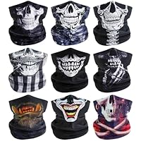 Bandana Multiuso ShopINess - Scaldacollo Per Moto, Bici, Sport - Teschio Stampato, Unisex - Foto 6