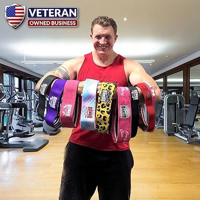 The X Bands Exercise Resistance Bands - Non-Slip Extra Thick Fabric Hip Loop Booty Bands - 20, 30, 40, 50 lb - Fitness Workout for Legs, Butt Training, Stretching, Yoga