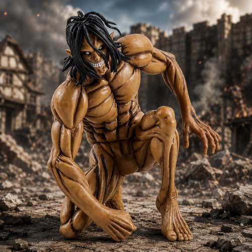 Image of Eren Yeager Attack Titan Anime Action Figure 14 cm PVC Collectible Display Statue with Detailed Sculpting for Desk Decor, Collection & Gift
