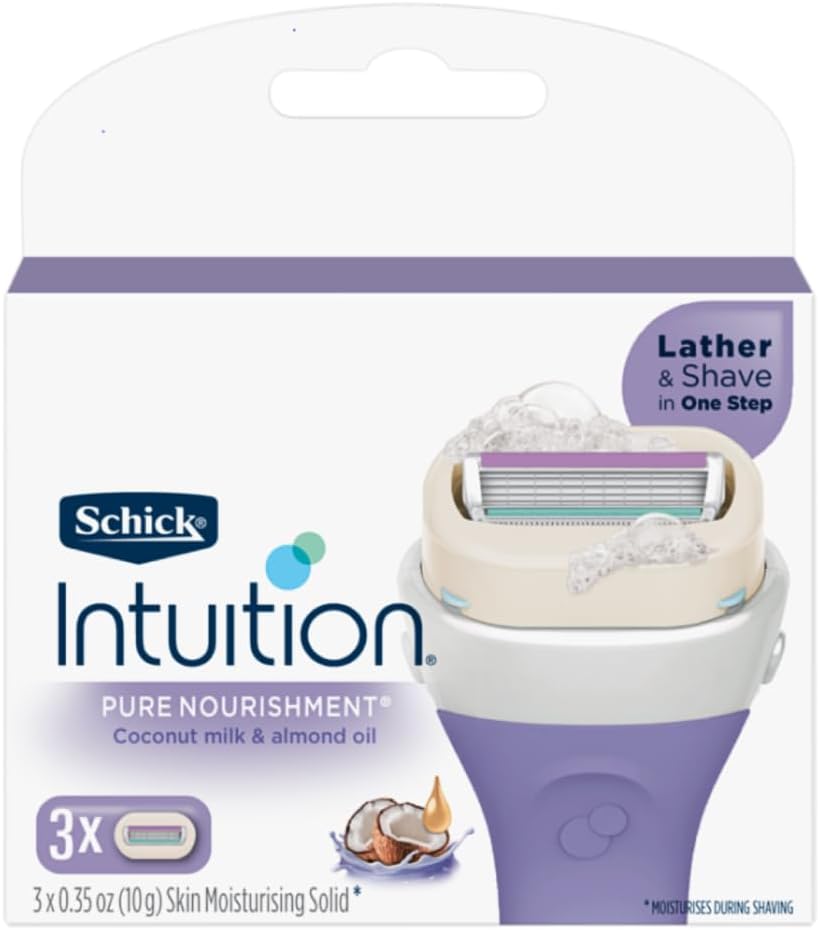 Intuition Pure Nourishment Women's Razor Refills, Pack of 3