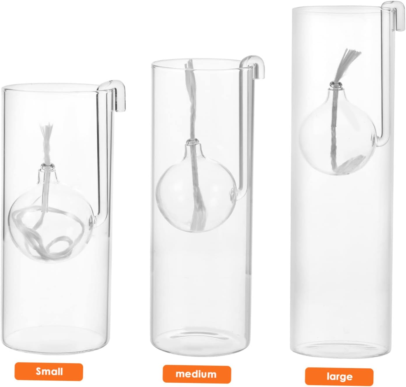 Transparent Glass Oil Lamp Creative Hanging Oil Lantern for Home Decoration Small for Festivals Weddings and Emergencies