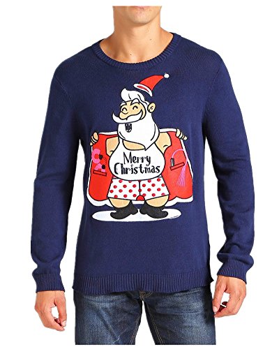 V28 Men'S Boy Ugly Christmas Naughty Sm Santa Pullover Sweater Party Jumper 2 V28 Men’S Boy Ugly Christmas Naughty Sm Santa Pullover Sweater Party Jumper