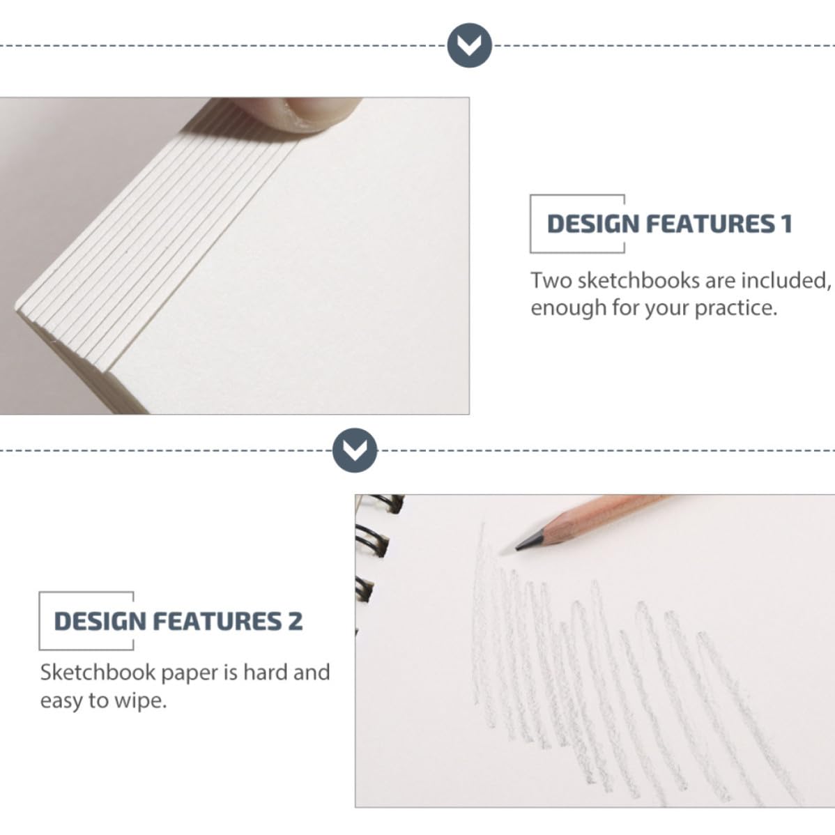 iplusmile 2 Piezas Cuaderno de Bocetos para Estudiantes, Papel