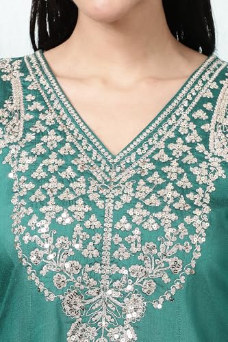 Image of W for Woman Zari Embroidered Anarkali Kurta