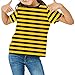 Halloween Black Yellow Striped T Shirt Boys Bumblebee Costume Short Sleeve Summer Crewneck Tee 9-10 Years