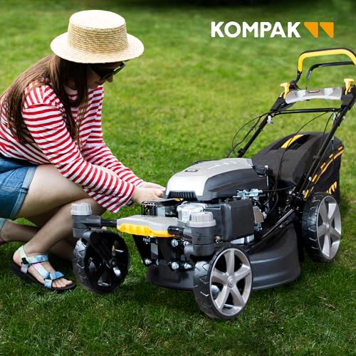 Miniatura 7 de Kompak Kp-Kcc51e-Spz Cortacésped Gasolina Mulching Con Arranque Eléctrico Y Giro 360