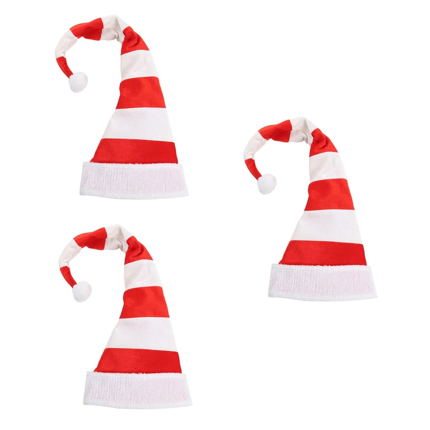 MAGICLULU 3 Pz Cappello Da Babbo Natale Cappelli Cappello Di Babbo Natale Per Le Vacanze Di Natalizio in Peluche Di Rosso