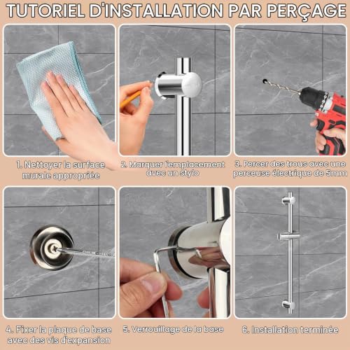 Colonne de douche inox 304 hauteur réglable Chiluxendo