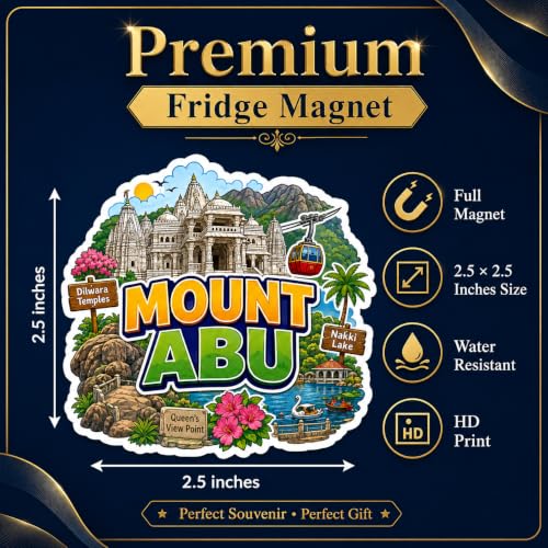 Image of Zesta Wooden Fridge Magnets Set | Refrigerator Decor Magnets for Kitchen | India Souvenir Fridge Magnet Collection | Wooden Magnet for Fridge Door Decoration (Mount Abu)