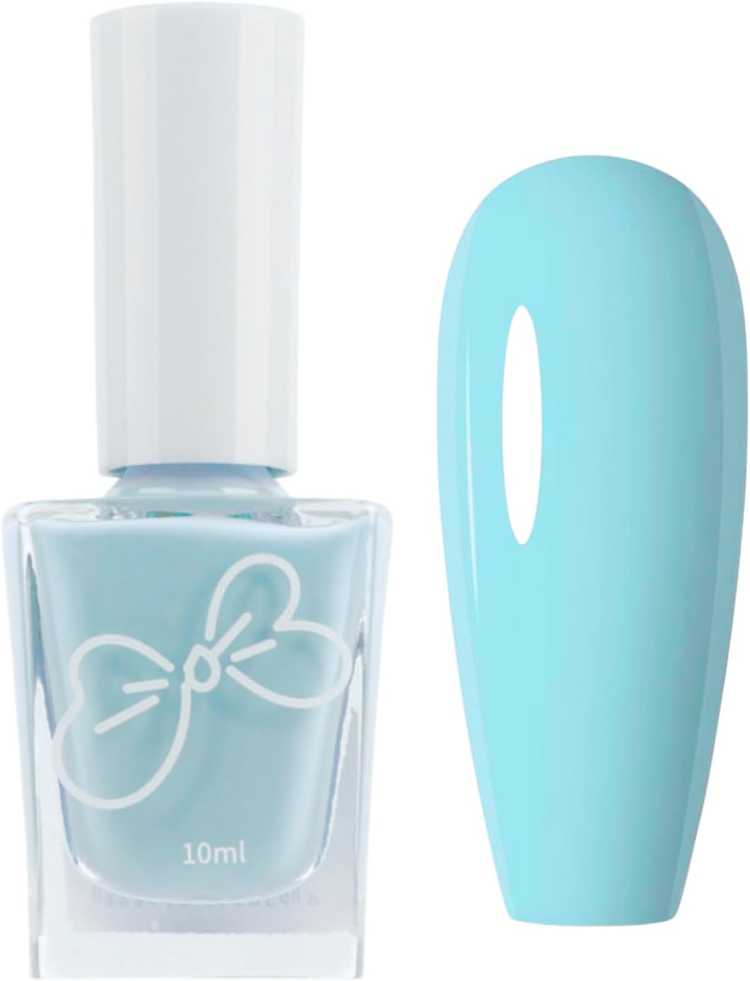 Light Blue Nail Polish - 10ml Vegan Nail Polish - Baby Blue Nail Varnish Quick Dry - Long Lasting Breathable Nail Varnish - Chip Resistant No UV Light Needed for Women Nail Art
