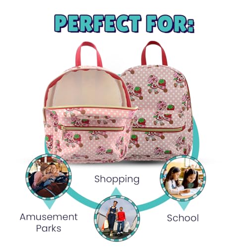 Image of Strawberry Shortcake Womens Mini Pu Leather Backpack - Mini Backpack Purse