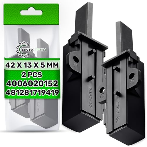 2 Pièces Balais Charbon pour Moteur Electrique Machine a Laver 42 х 13 х 5 mm avec le Code Original 4006020152 400602015/2 pour Electrolux 481281719419 pour...