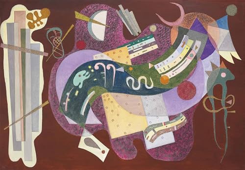 Cuadro Kandinsky Rígido y curvo de 60x90cm, alta fidelidad para decoración elegante