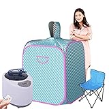 Mobile Dampfsauna Tragbare zusammenklappbare Dampfsauna 2L Home Sauna Spa, Gewichtsverlust durch Stuhl, Fernbedienung, Dampftopf