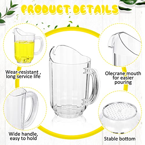 12-Pcs-Plastic-Pitchers-60-Ounce-Clear-Restaurant-Pitcher-Jug-Large-Water-Pitcher-Carafe-Serve-Milk-Tea-Juice-Drink-for-Parties-Container-Dispenser-Beer-Jar