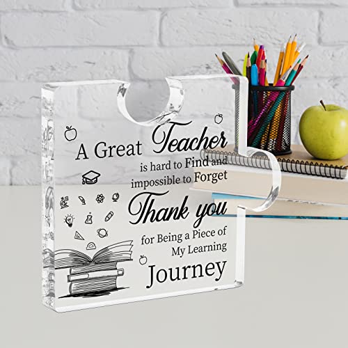 Teachers Gift for Women Men Puzzle-Shaped Acrylic Plaque Teachers Gifts, Gifts for Teacher Christmas Gifts - Image 4