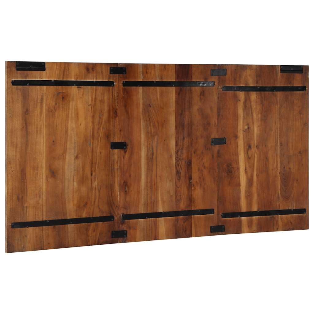 Tête de lit Multicolore 160 cm en Bois Massif recyclé pour Chambre Adulte ou Enfant Design Industriel Support Lecture Fixation Murale