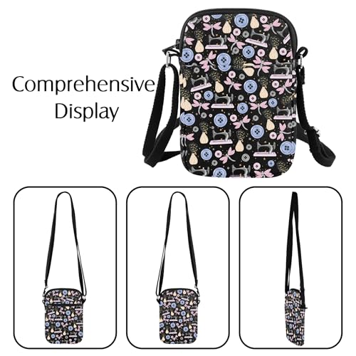 Image of Craft & Sewing Gift for Women Friend Sewing Accessories Cosmetic Bag for Mother Aunt Sister (Cartoon Cor-al C Bag)