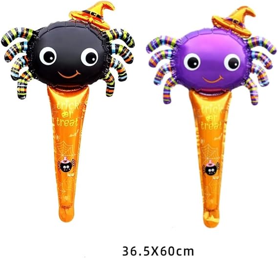Hand Balloons, Halloween, Aluminum Balloons, Handheld, Balloons, 14 Pieces, Headbands, Parties, Cheering Sticks, Decorations, Pumpkins, Witches, Spiders, Vampans, Gifts, Presents, Photos, School Festivals