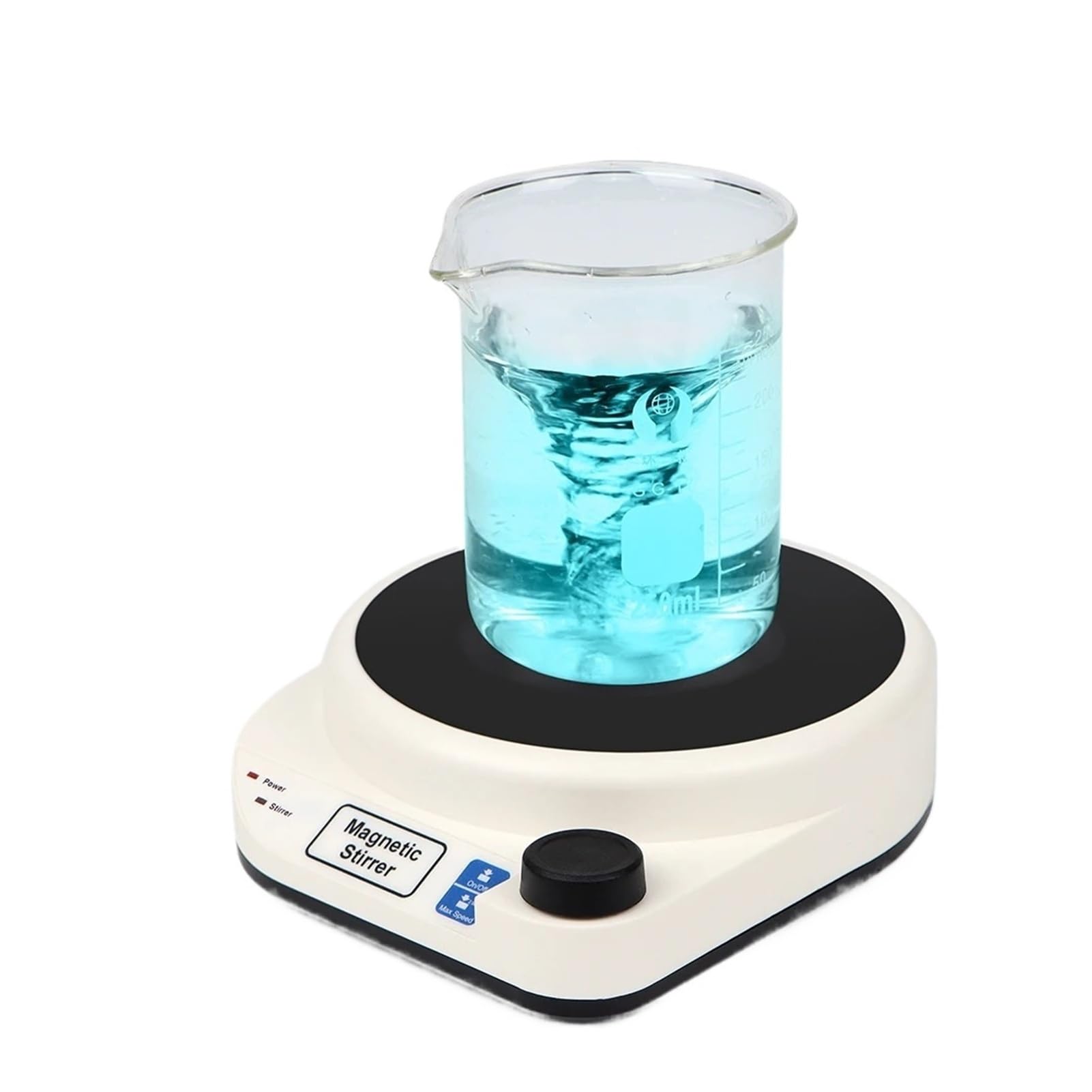 Mieszadło magnetyczne, 2000 obr./min, pokrętło obrotowe, regulacja prędkości, mieszadło, silnik bezszczotkowy, 3 l, 5 l do laboratorium (MS3 (3000 ml), US)
