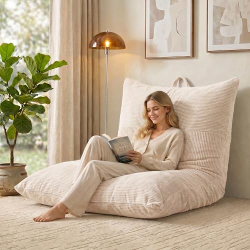 HUGHEAVEN Giant 3-in-1 Bean Bag Chair (76"x55") Oversized Floor Sofa Couch by HUGHEAVEN - Image 6