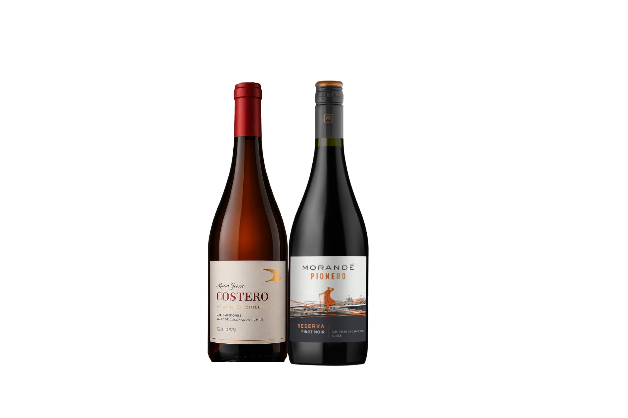 KIT 2 VINHOS PINOT NOIR PREMIUM MARIO GEISSE 2021+MORANDÉ 2022
