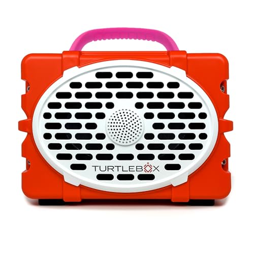 Image of Turtlebox Original Gen 3: Portable Outdoor Bluetooth Speaker - Ultra-Loud (120dB), Waterproof (IP67), Rugged, Impact-Resistant, 3-Day Battery | Party Mode: Unlimited Pairing Stereo, Orange /Hot Pink