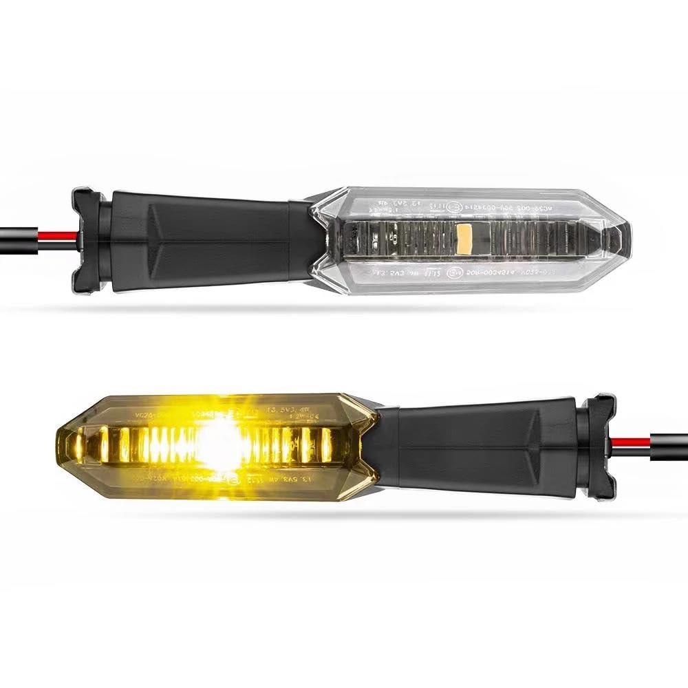 Para Kawasaki Z900 Z1000 Z800 Z750 Z650 Z300 Z400 Z125 Z900RS Motocicleta Luz LED Intermitente Intermitentes Moto(Clear 2pcs)