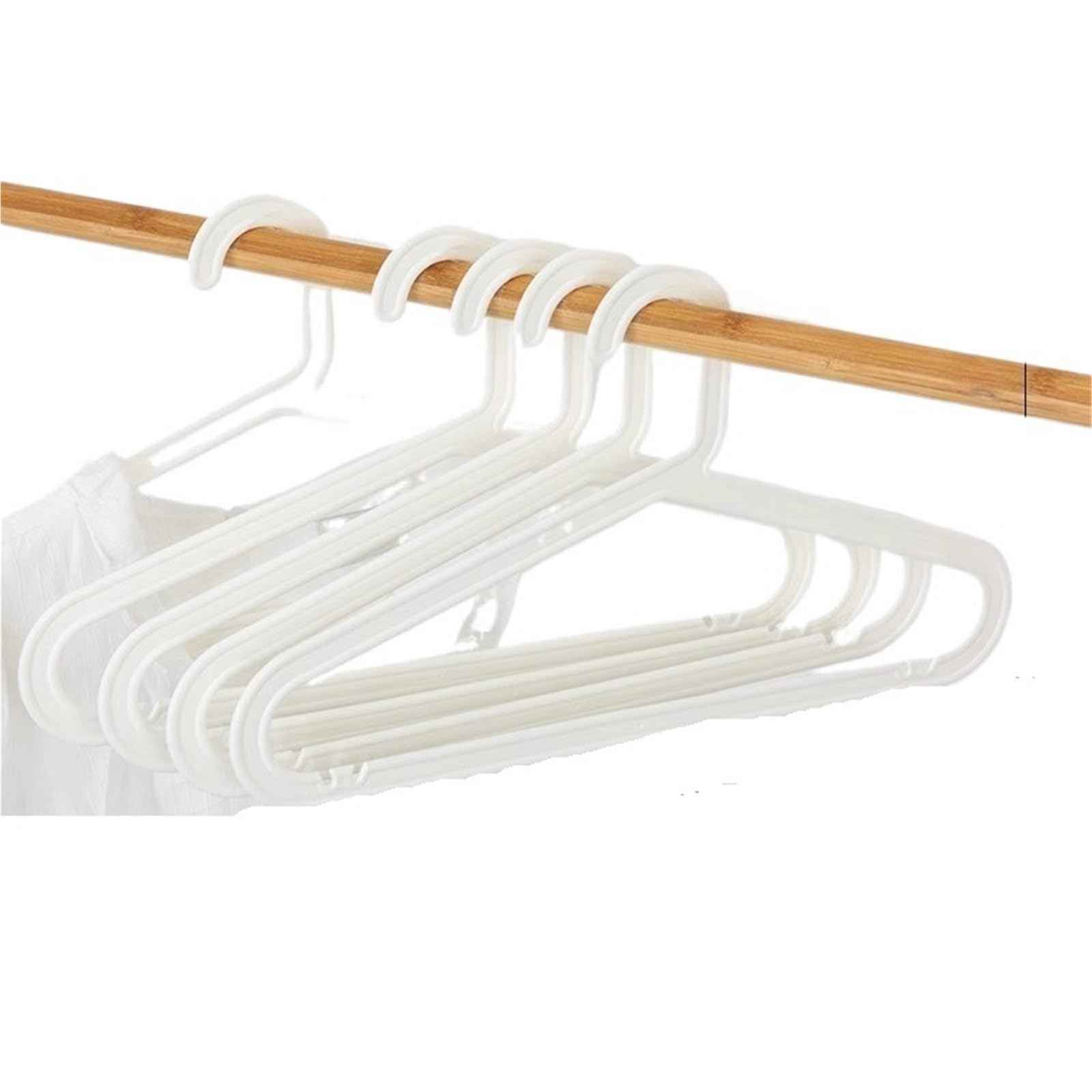 Clothes Hangers Non-slip Hanger Household 10Pcs/Pack Plastic Clothing Hangers，Used To Hang Clothes(White)