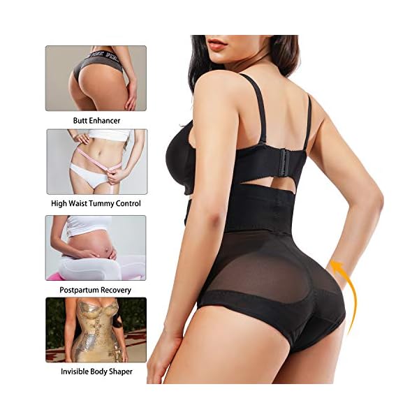 YERKOAD-Shapewear-for-Women-Waist-Trainer-Tummy-Control-Butt-Lifter-Panties-Hi-Waist-Short-Stomach-Body-Shaper-Cincher-Girdle YERKOAD Shapewear for Women Waist Trainer Tummy Control Butt Lifter Panties Hi-waist Shorts Stomach Body Shaper Cincher Girdles (XX-Large, Black)