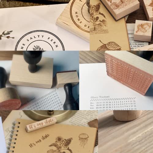 Custom Stamp with Logo Text - Personalized Rubber Stamp with Handle - Address Stamps for Business or Crafting - Rectangle 1"x3" - Thumbnail 6