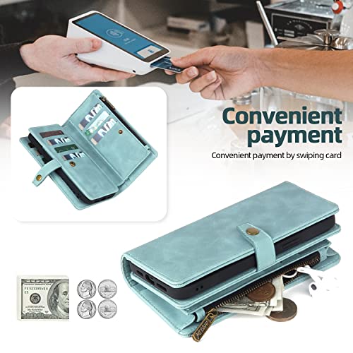 caso de telefone celular Compatível com Samsung Galaxy S23 Ultra Case, 2-em-1 Capa Magnética Destacá