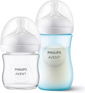 Kit Mamadeira Avent Pétala 3.0 Azul 125/260ml Bebê