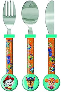 Paw Patrol Dynamic Children's Kids 3pcs Cutlery Set, Knife/Fork/Spoon