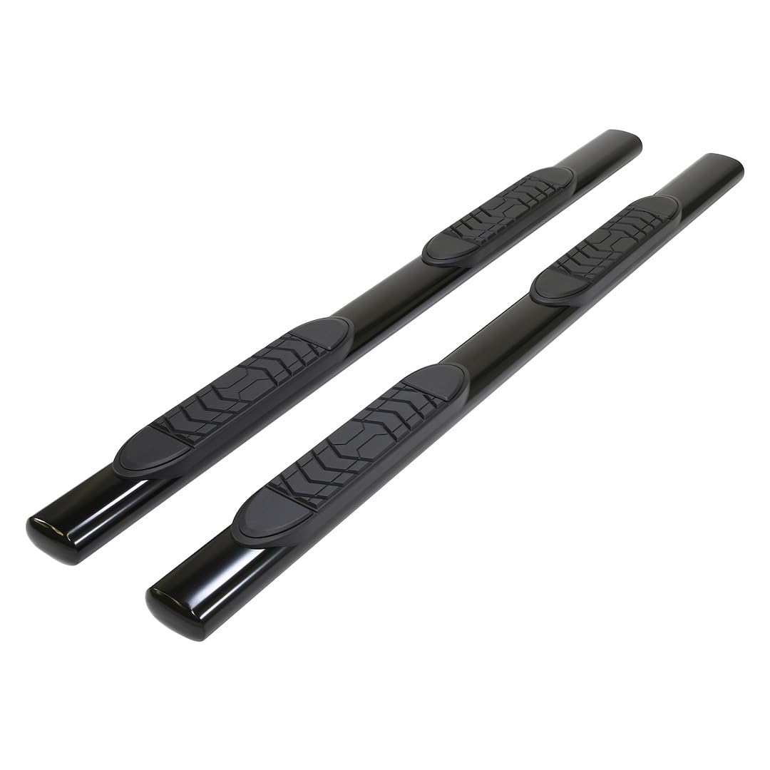 Photo 1 of TrailFX Nerf Bar Fits Ford F-250 Super Duty Crew Cab 1999-2016 5-Inch Oval Straight Black Powder Coated Steel with Slip-Resistant Step Pads Rocker Panel Mount Set of 2 Running Boards TrailFX A7015B