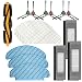Produktbild N/A Yooria 3 x Feinstaubfilter + 1 x Hauptbürste + 6 x Seitenbürsten + 3 x wiederverwendbare Reinigungstücher + 5 x Einwegtücher für Ecovacs Deebot ozmo T8 aivi Staubsaugerteile (18 Stück)