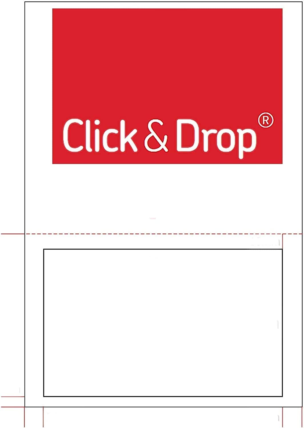 Royal Mail Click and Drop Labels - A4 Integrated Labels Style S19 - Sticky Label Paper 90 GSM Peel and Stick (Pack of 500)