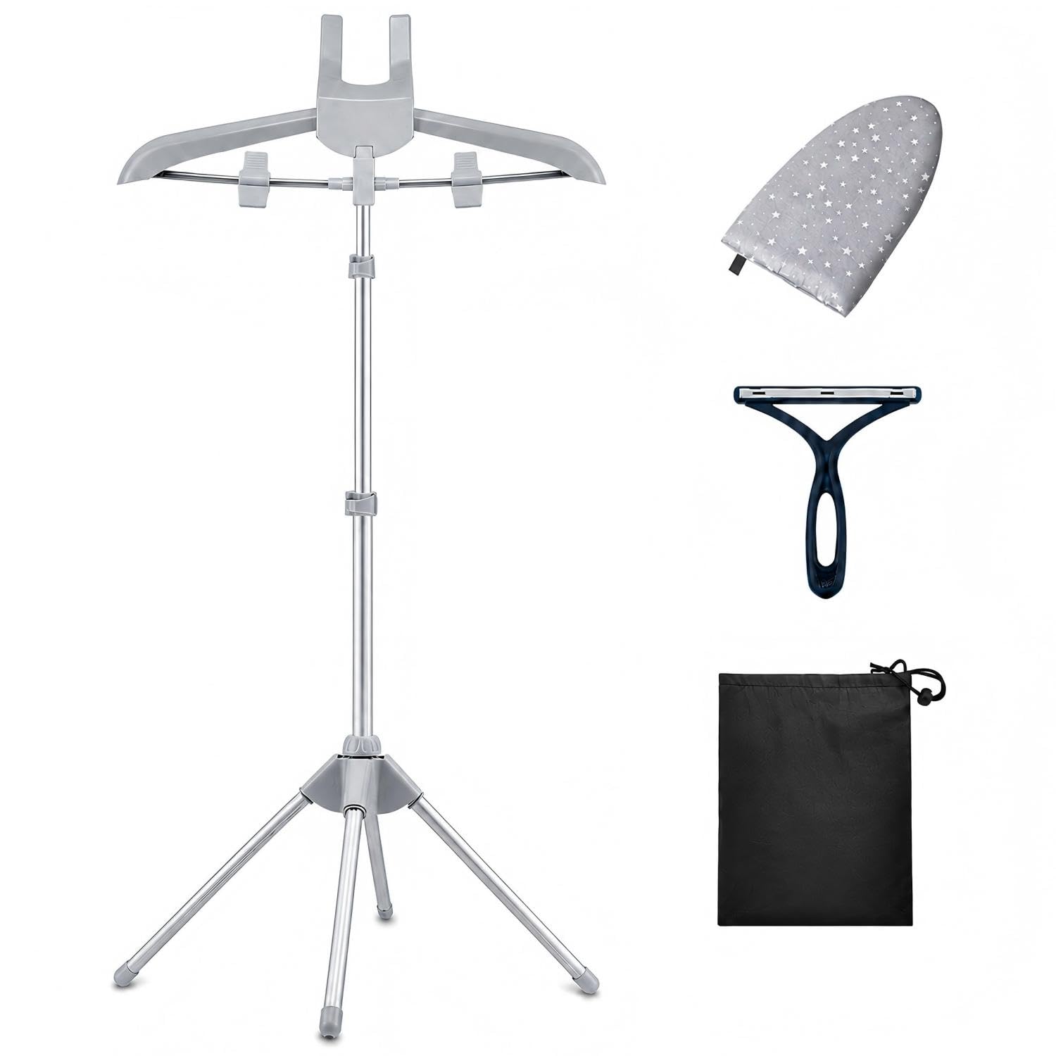 Photo 1 of Toutoulee Foldable Garment Steamer Hanger Stand with Glove