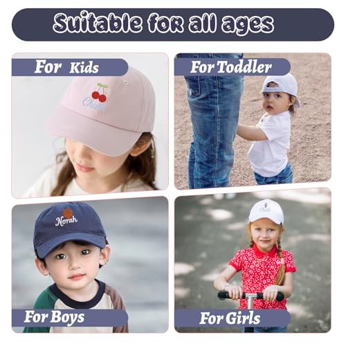 Image of Personalized Baby Infant Baseball Cap Custom Boys Girls Embroidered Sun Hat Custom Trucker Hats for Toddler Kids