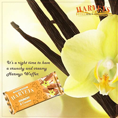 Image of HARVEYS CRUNCHY & CREAME WAFERS || Wafer || Biscuits || Pack of 4 ||150g x 4 || 600g (Vanilla)