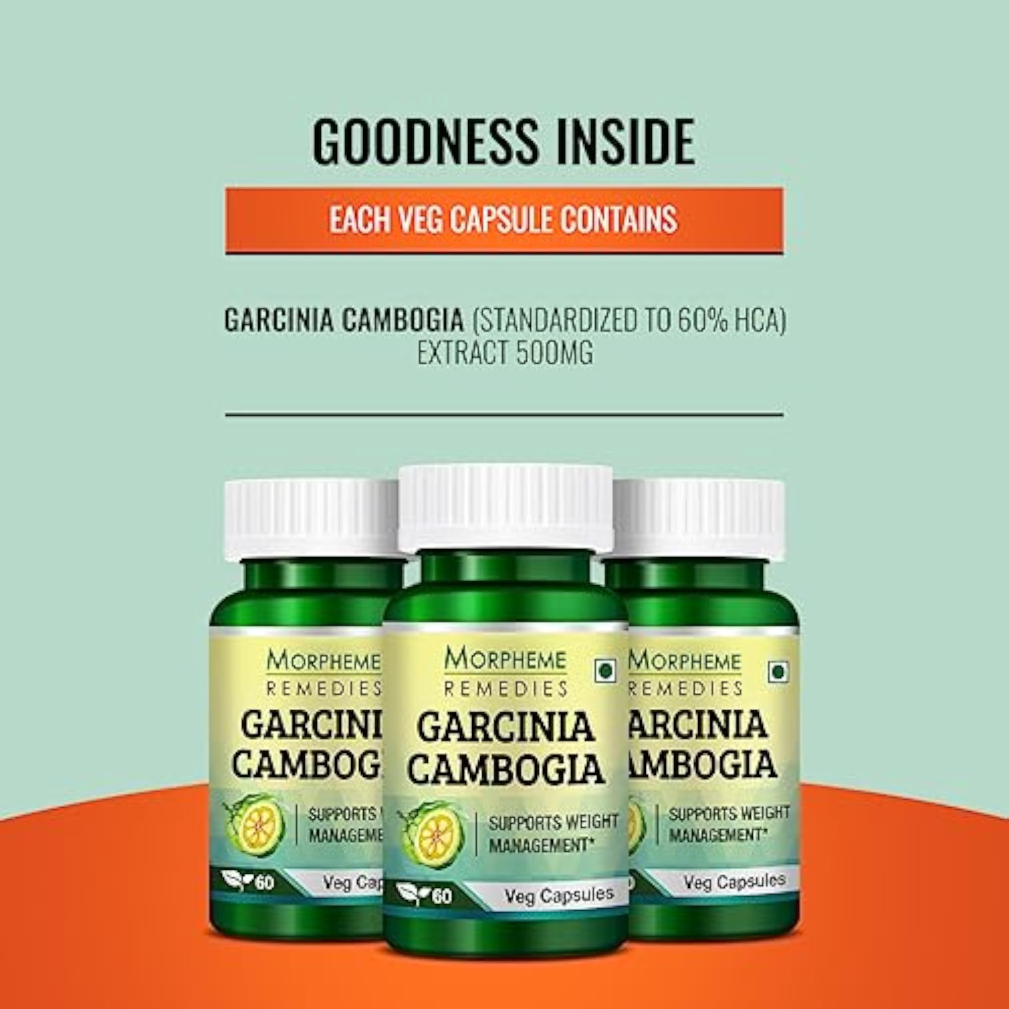 Garcinia Cambogia Veg Capsules, 60 Count, Weight Management