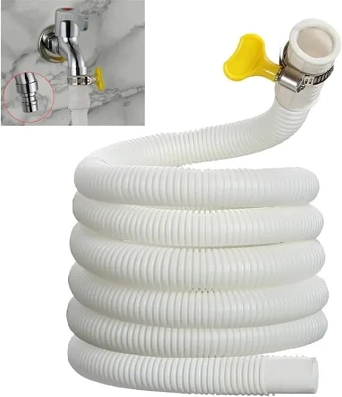 Ablaufschlauch für Waschmaschine, 1–3 m, weiß, Ablaufschlauch, Zulaufschläuche, Verlängerung, Ablaufrohr für Klimaanlage, Waschmaschinen, Küchenarmatur-Zubehör (2 m)