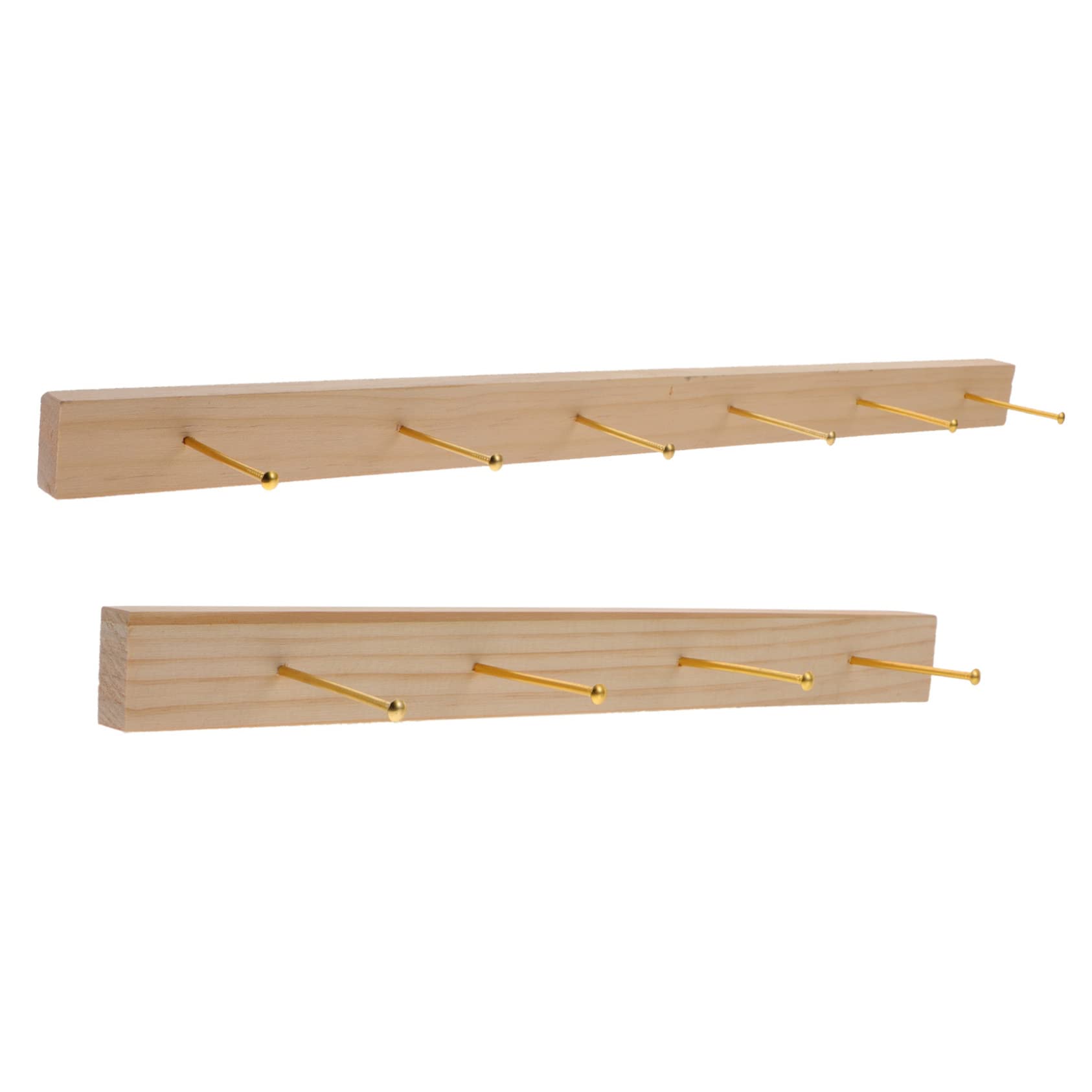 BESTYASH 1 Set Wall Mounted Jewelry Organizer Necklace Hanger and Display Hook Rustic Wooden Jewelry Storage for Earrings Bracelets and Necklaces for Retail Shops and Home Use