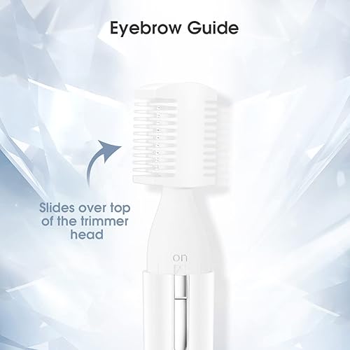 TOUCHBeauty Painless Eyebrow Trimmer - Rose Gold Facial Hair Remover(White)