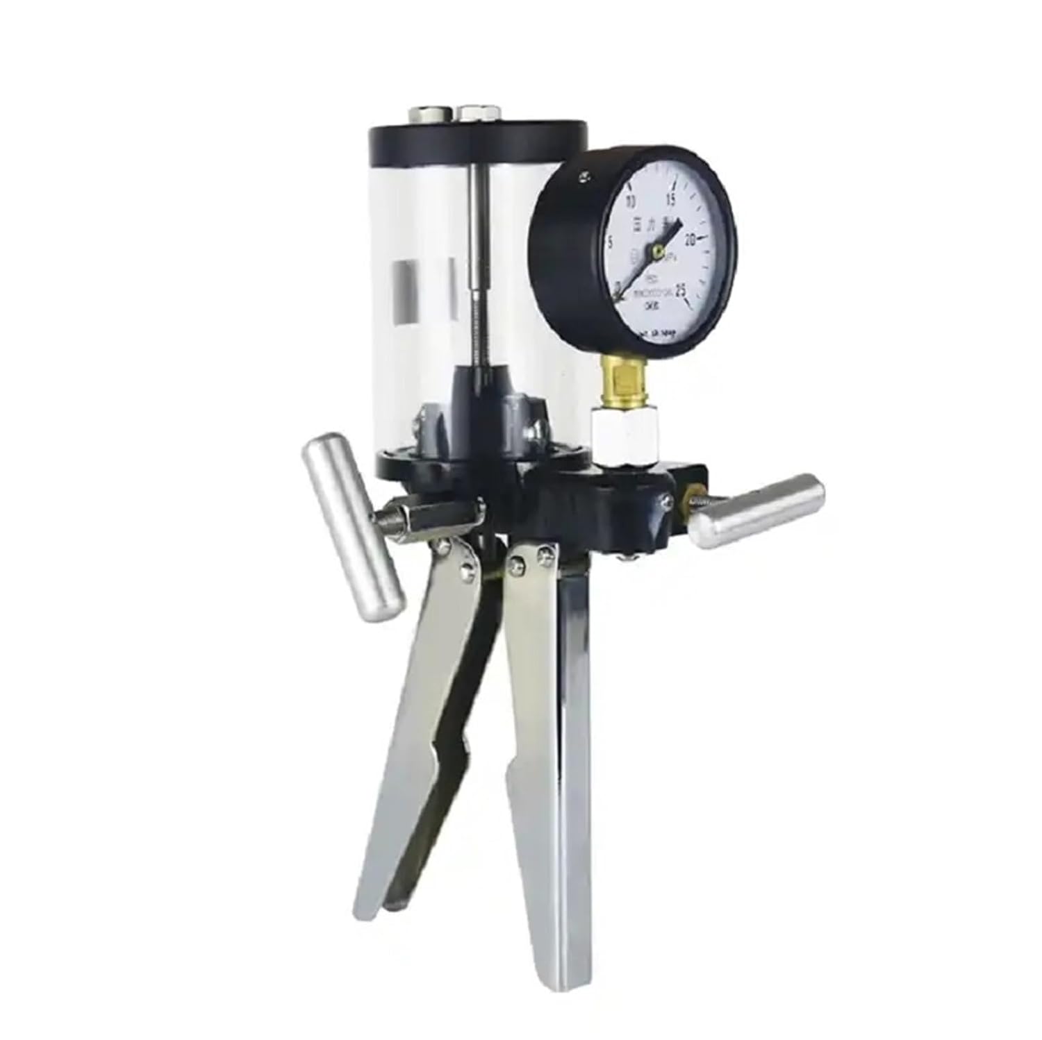 1pcs 250Bar Manual Pressure Test Digital Portable Manual Hydraulic Calibrator Pump(25MPa Pressure Gauge)